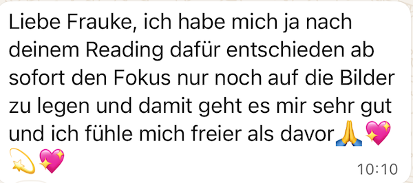 Frauke Nauert, Feedback, Kundenstimme, AkashaReading, für Frauen im Umbruch und Neubeginn